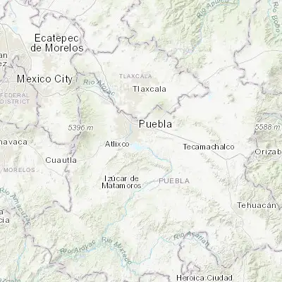 Map showing location of Chautla (18.965730, -98.152880)