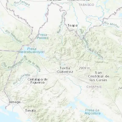 Map showing location of Chicoasén (16.966330, -93.104860)