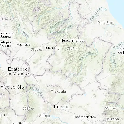 Map showing location of Chignahuapan (19.838660, -98.031710)