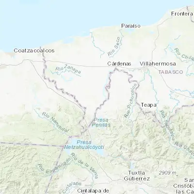 Map showing location of Chontalpa (17.666140, -93.481150)