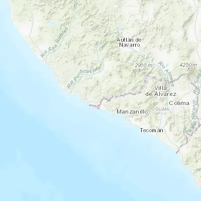 Map showing location of Cihuatlán (19.236600, -104.565120)