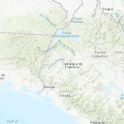 Map showing location of Cintalapa de Figueroa (16.683930, -93.718140)