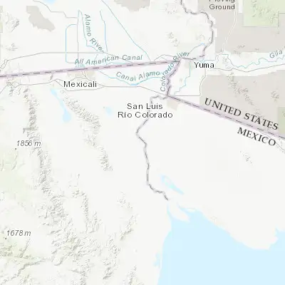 Map showing location of Ciudad Coahuila (Kilómetro Cincuenta y Siete) (32.195560, -115.002500)