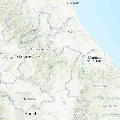 Map showing location of Ciudad de Cuetzalan (20.018610, -97.521110)