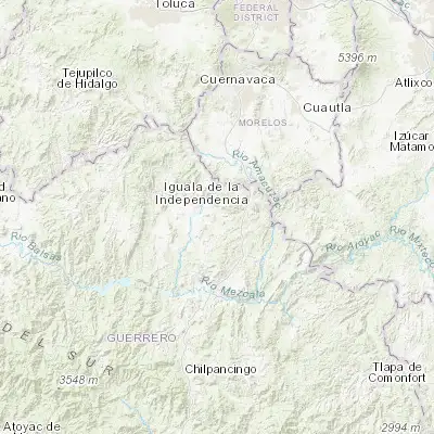 Map showing location of Ciudad de Huitzuco (18.303340, -99.333760)