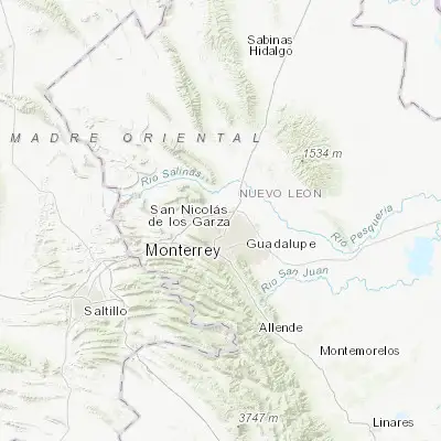 Map showing location of Ciudad General Escobedo (25.796980, -100.317910)
