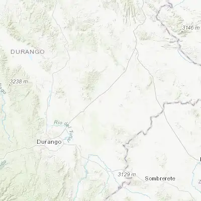Map showing location of Ciudad Guadalupe Victoria (24.444010, -104.121560)