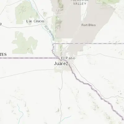 Map showing location of Ciudad Juárez (31.720240, -106.460840)