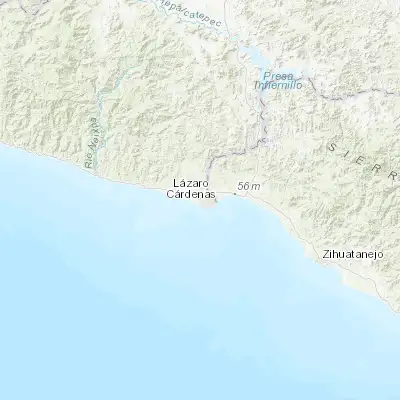 Map showing location of Ciudad Lázaro Cárdenas (17.970660, -102.221240)