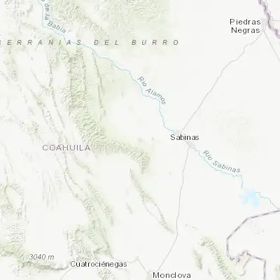 Map showing location of Ciudad Melchor Múzquiz (27.879330, -101.516150)