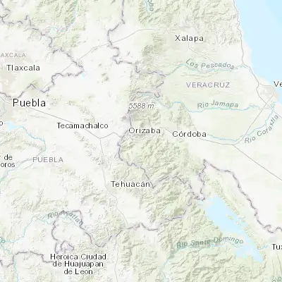 Map showing location of Ciudad Mendoza (18.806450, -97.178700)