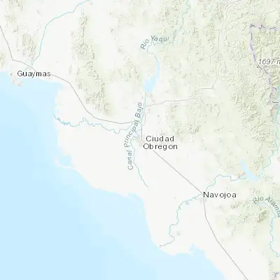 Map showing location of Ciudad Obregón (27.486420, -109.940830)