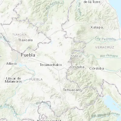 Map showing location of Ciudad Serdán (18.988560, -97.446430)