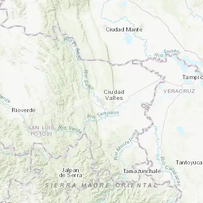 Map showing location of Ciudad Valles (21.996310, -99.010930)