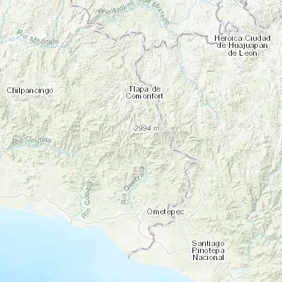 Map showing location of Cochoapa el Grande (17.192800, -98.455920)