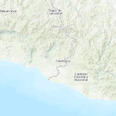 Map showing location of Cochoapa (16.721900, -98.371960)