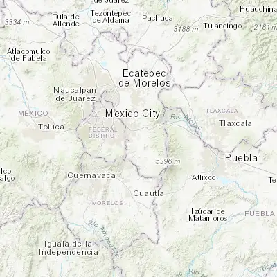 Map showing location of Cocotitlán (19.233360, -98.865960)