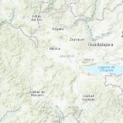 Map showing location of Cocula (20.365170, -103.822150)