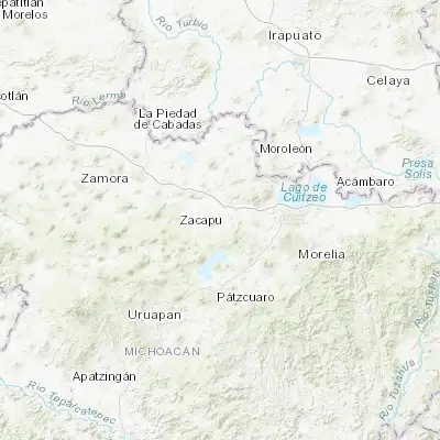 Map showing location of Coeneo de la Libertad (19.821950, -101.584700)