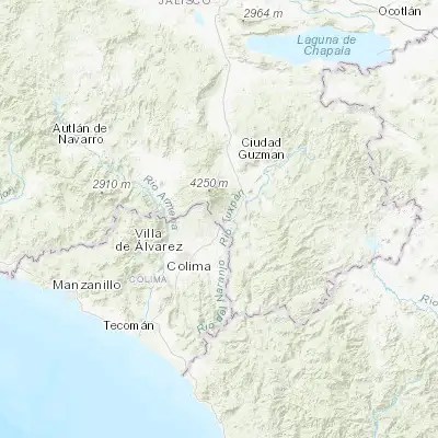 Map showing location of Cofradía (19.433330, -103.550000)