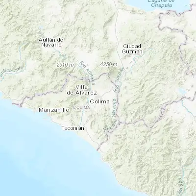 Map showing location of Colima (19.249970, -103.727140)
