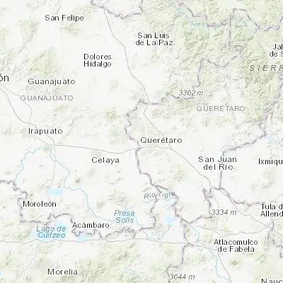 Map showing location of Colinas de Santa Cruz Segunda Sección (20.623610, -100.466670)