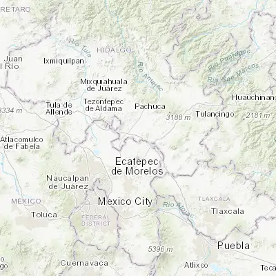 Map showing location of Colonia Benito Juárez (19.889850, -98.806610)
