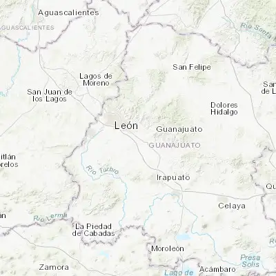 Map showing location of Colonia Nuevo México (20.984750, -101.485020)