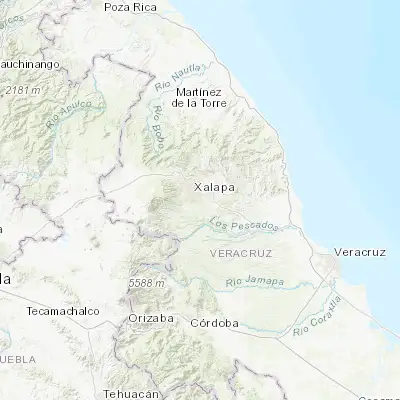 Map showing location of Colonia Santa Bárbara (19.501910, -96.878170)
