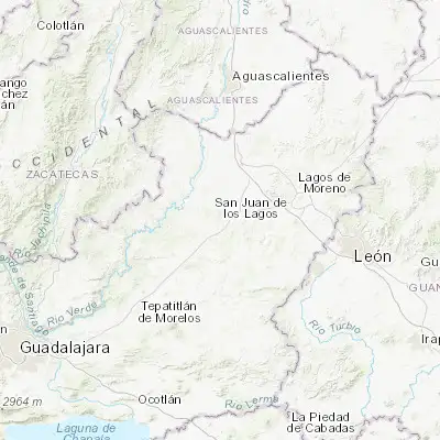 Map showing location of Colonia Santa Cecilia (La Sauceda) (21.252500, -102.351390)
