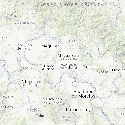 Map showing location of Colonia Teñhe (20.192910, -99.178660)
