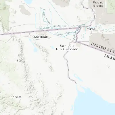 Map showing location of Colonia Venustiano Carranza (32.237000, -115.166560)