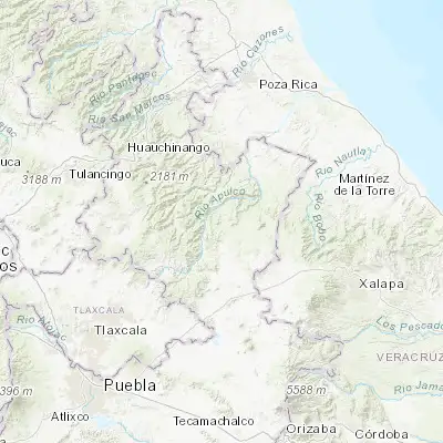 Map showing location of Comaltepec (19.858930, -97.599380)