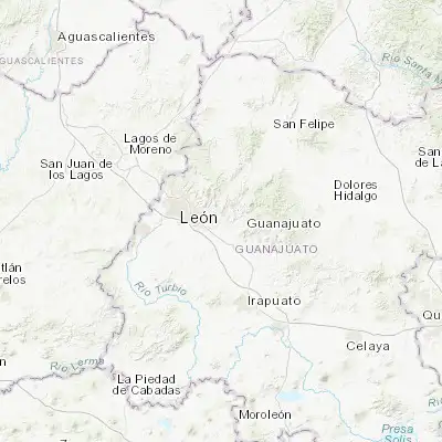 Map showing location of Comanjilla (21.065100, -101.473030)