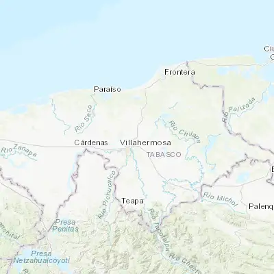 Map showing location of Constitución (18.072780, -92.871940)