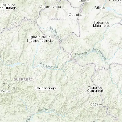Map showing location of Copalillo (18.034270, -99.041240)