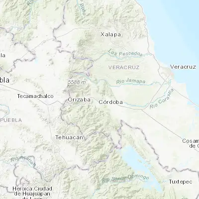 Map showing location of Córdoba (18.884200, -96.925590)