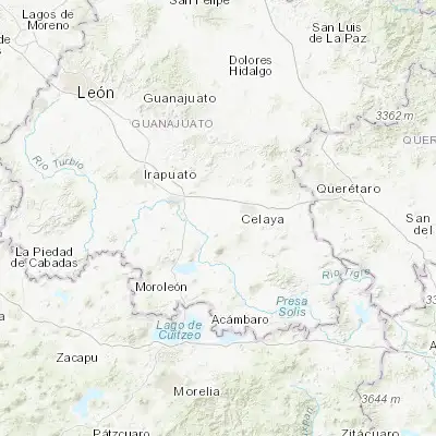 Map showing location of Cortazar (20.483620, -100.962370)