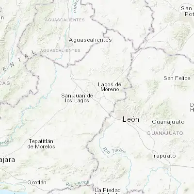 Map showing location of Cristeros [Fraccionamiento] (21.321110, -101.973330)