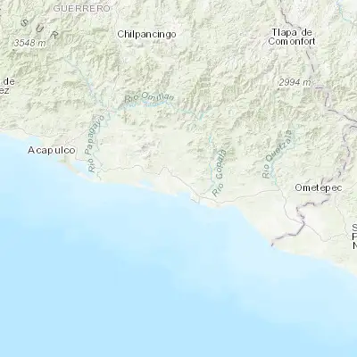 Map showing location of Cruz Grande (16.722410, -99.123560)