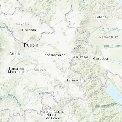 Map showing location of Cuacnopalan (18.817580, -97.511160)