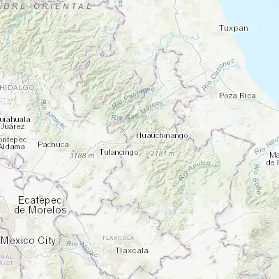 Map showing location of Cuacuila (20.172050, -98.031500)