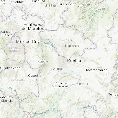 Map showing location of Cuanalá (19.109170, -98.327880)