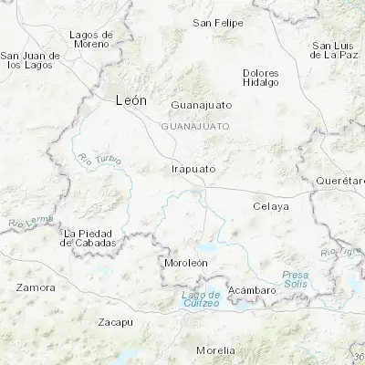 Map showing location of Cuarta Brigada (20.621940, -101.280010)
