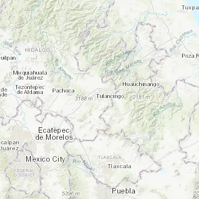 Map showing location of Cuautepec de Hinojosa (20.035570, -98.310150)