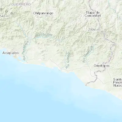 Map showing location of Cuautepec (16.750040, -99.002400)