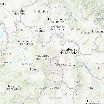 Map showing location of Cuautitlán (19.670520, -99.179890)