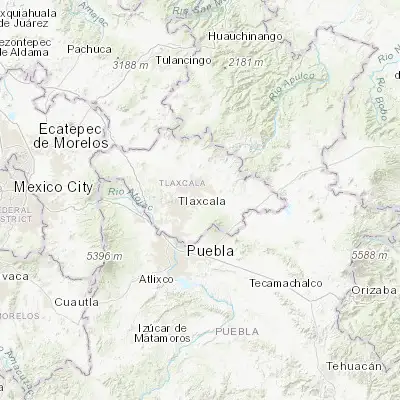 Map showing location of Cuaxomulco (19.352640, -98.096700)