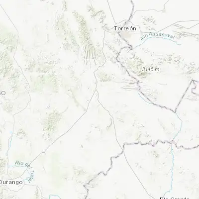 Map showing location of Cuencamé de Ceniceros (24.871160, -103.697310)