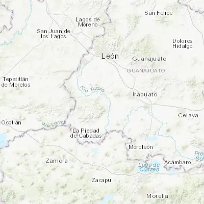 Map showing location of Cuerámaro (20.625460, -101.672420)